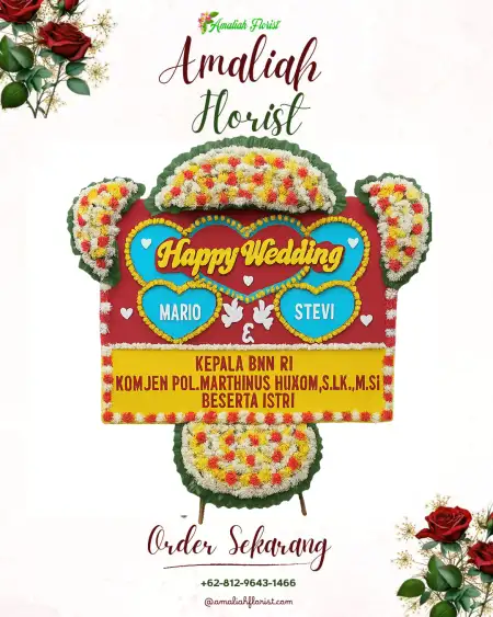 Papan Bunga Pernikahan Besuki
